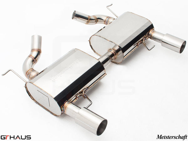 Premium stainless steel exhaust system for BMW E90/91/92/93 335i/xi models, enhancing performance and sound.