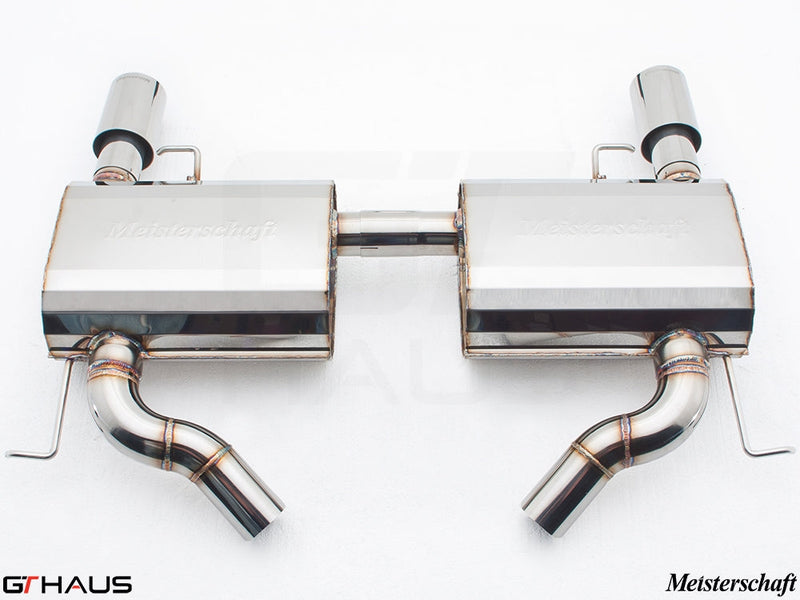 Premium Meisterschaft exhaust system for BMW E90/91/92/93 335i/xi models, enhancing performance and sound.