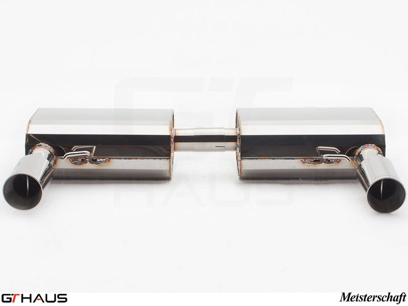Premium stainless steel exhaust system for BMW E90/91/92/93 335i/xi models, enhancing performance and sound.