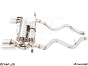 Premium performance exhaust system for BMW E90/92/93 M3 4.0L V8, featuring stainless steel construction and electronic valve control.