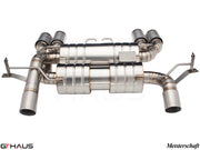 Premium exhaust system for BMW E90/92/93 M3 4.0L V8, featuring stainless steel construction and enhanced performance.