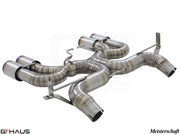 Premium exhaust system for BMW E90/92/93 M3 4.0L V8, featuring stainless steel construction and precision engineering.