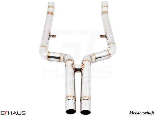 Bolt-on front pipe for BMW F06 6 Series Gran Coupe 650i (2013-2018), designed for easy installation without cutting.