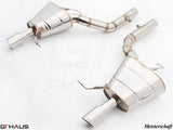 Premium stainless steel exhaust system for BMW F10 535i Sedan, enhancing performance and sound quality.