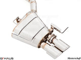 Premium Meisterschaft exhaust system for BMW F10 550i Sedan, featuring stainless steel construction and electronic valve control.