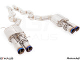 Premium exhaust system for BMW F10 M5 V8 Twin Turbo, featuring stainless steel construction and dual tips for enhanced performance.
