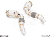 Premium down pipes for BMW F12/13 M6 (2012-2018) featuring 400 CEL sport cats and 90mm piping for enhanced performance.