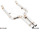 Bolt-on front pipe for BMW F12/F13 650i (2012-2018), designed for easy installation without cutting. Premium stainless steel.