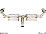 Premium performance exhaust system for BMW F16 X6 SAV 3.5i, featuring stainless steel construction and dual tips.