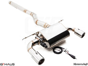 Premium Meisterschaft exhaust system for BMW F22 235/240i, featuring stainless steel construction and electronic valve control.