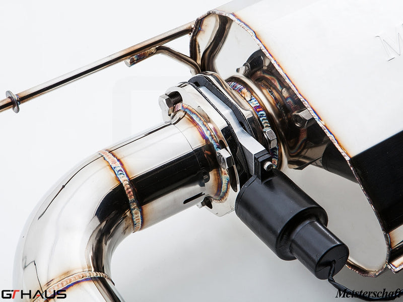 Premium exhaust system for BMW F22 235/240i featuring electronic valve control and high-quality stainless steel construction.