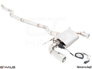 Premium exhaust system for BMW F22 235/240i featuring stainless steel construction and electronic valve control.