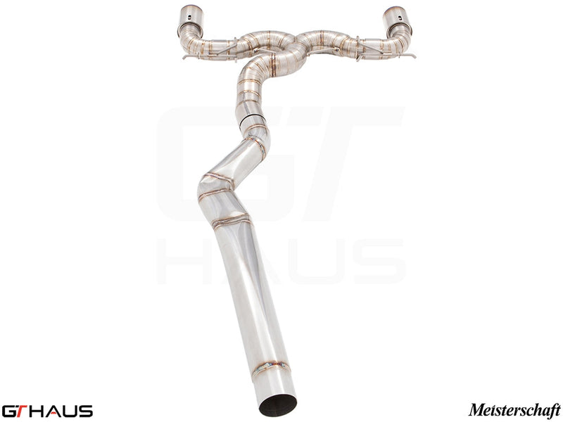 Premium stainless steel exhaust system for BMW F22 235/240i N55, enhancing performance and sound. Ideal for enthusiasts.