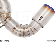 Premium exhaust pipe for BMW F22 235/240i featuring Meisterschaft's electronic valve control and high-quality stainless steel.