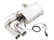 Premium performance exhaust system for BMW F30/F31/F34/F36 3 Series, featuring stainless steel construction and electronic valve control.