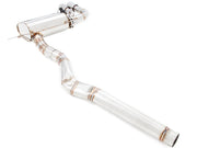 Premium stainless steel exhaust system for BMW F30/F31/F34/F36 3 Series 320i, 328i, 330i/xi, enhancing performance and sound.
