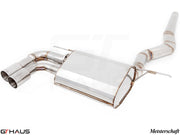 Premium stainless steel exhaust system for BMW F30/F31/F34/F36 320i, 328i, 330i/xi, enhancing performance and sound.