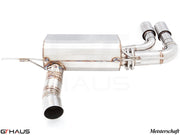 Premium stainless steel exhaust system for BMW F30/F31/F34/F36 320i, 328i, 330i/xi, enhancing performance and sound.
