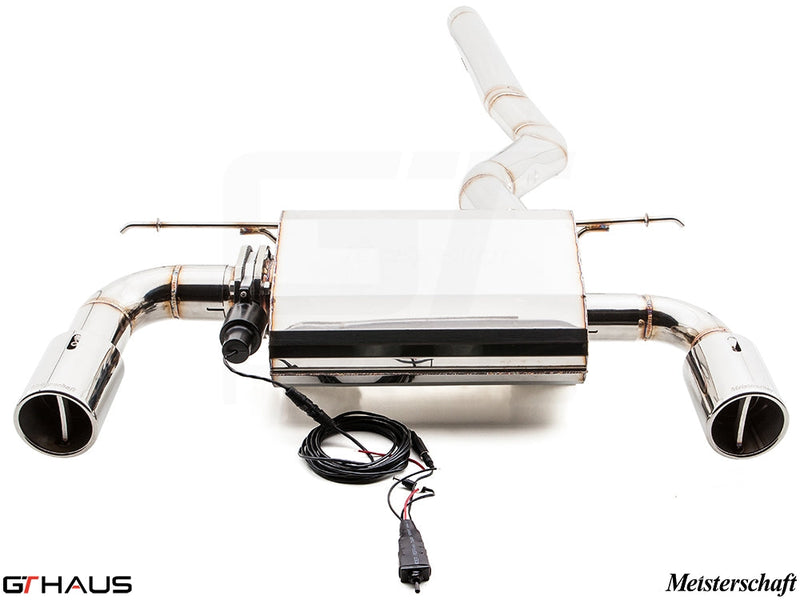 Premium exhaust system for BMW F30/F31/F34/F36 335i/340i/xi, featuring stainless steel construction and electronic valve control.