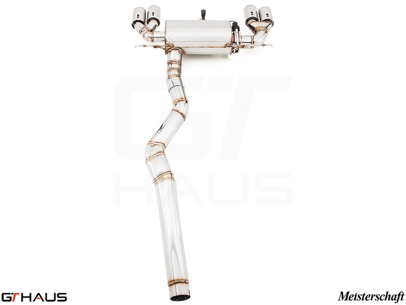 Premium exhaust system for BMW F30/F31/F34/F36 335i/340i/xi, featuring stainless steel construction and performance design.