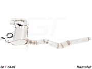 Premium exhaust system for BMW F32/F33 4 Series 428/430i/xi, featuring stainless steel construction and electronic valve control.