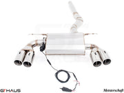 Premium Meisterschaft exhaust system for BMW F32/F33 4 Series 428/430i, featuring stainless steel construction and electronic valve control.