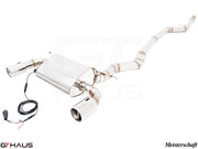 Premium exhaust system for BMW F32/F33 4 Series 435/440i, featuring stainless steel construction and electronic valve control.