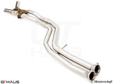 Premium dual LX pipes for BMW F80/82/83 (M3/M4) 2014-2020, featuring 65mm piping and Velocity box for enhanced performance.