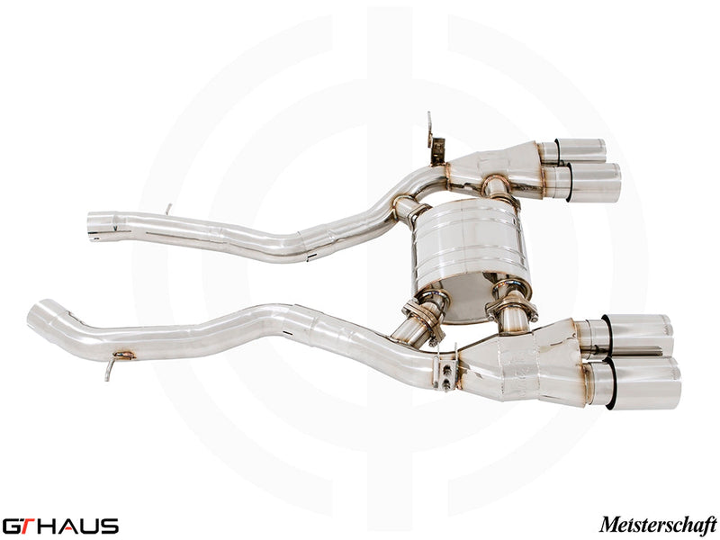 Premium stainless steel exhaust system for BMW F80/82/83 M3/M4, featuring enhanced performance and sound.
