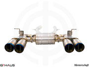 Premium exhaust system for BMW F80/82/83 (M3/M4) I-6 Turbo, featuring quad tips and advanced valve control.