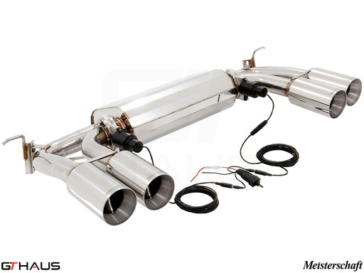 Premium exhaust system for BMW F85 X5M, featuring stainless steel construction and electronic valve control.