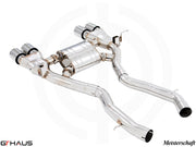 Premium performance exhaust system for BMW F87 M2, M2 Competition, and M2 CS Coupe, featuring stainless steel construction.