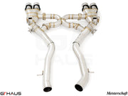 Premium stainless steel exhaust system for BMW F87 M2, M2 Competition, and M2 CS Coupe, featuring dual tips and precision engineering.