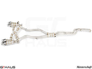 Premium performance exhaust system for BMW F87 M2, M2 Competition, and M2 CS Coupe, featuring stainless steel construction.