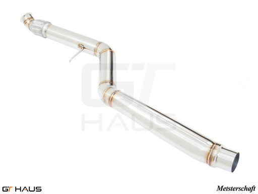 BMW F87 M2 Section 1 AR Pipe with 90mm piping, designed for M2 OE exhaust systems, showcasing premium stainless steel construction.