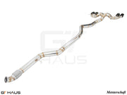 Premium exhaust system for BMW F87 M2, M2 Competition, and M2 CS Coupe, featuring high-quality stainless steel construction.
