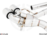Premium exhaust system for BMW F91/92 M8 and M8 Competition, featuring stainless steel construction and electronic valve control.