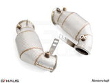 Premium down pipes for BMW F96 X6M SAV 2020+, featuring 400 CEL sport cats and 90mm piping for enhanced performance.