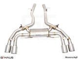 Premium Meisterschaft exhaust system for 2022+ BMW F97 X3M, featuring T304 stainless steel and quad tips.