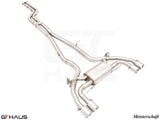 Premium performance exhaust system for BMW F97 X3M SAV, featuring stainless steel construction and enhanced sound.