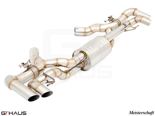 Premium exhaust system for BMW G05 X5 LCI SAV 60ix V8, featuring stainless steel construction and performance design.