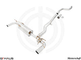 Premium Meisterschaft exhaust system for BMW G11/G12 740i/Li I-6 (B58) 2016-2019, featuring stainless steel construction.