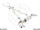Premium exhaust system for BMW G11/G12 7 Series Alpina B7 Bi-turbo V8, featuring stainless steel construction and performance design.