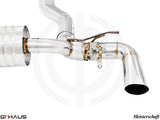Premium exhaust system for BMW G14/G15 8 Series Coupe/Convertible 840i/xi, featuring stainless steel construction and valve control.