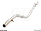 BMW G20 3 Series 320i/330i/xi I-4 full cat-back LSR mid resonator delete pipe, featuring stainless steel construction for enhanced performance.