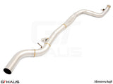 Premium stainless steel mid resonator delete pipes for BMW G20 3 Series 320i/330i/xi I-4, enhancing exhaust performance.