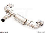 Premium Meisterschaft exhaust system for BMW G20 320i/330i/xi LCI I-4 (B48) 2023+, featuring stainless steel construction.
