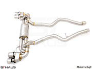 Premium performance exhaust system for BMW G20 3 Series 340i/xi/M340i LCI I-6, featuring stainless steel construction.