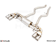 Premium performance exhaust system for BMW G20 3 Series 340i/xi/M340i LCI I-6 (B58) featuring stainless steel construction.