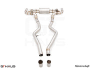 Premium performance exhaust system for BMW G20 3 Series 340i/xi/M340i LCI I-6 B58, featuring stainless steel construction.